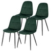 2/4/6x Velvet Dining Chairs with Backrest Upholstered Kitchen Chairs Restaurant