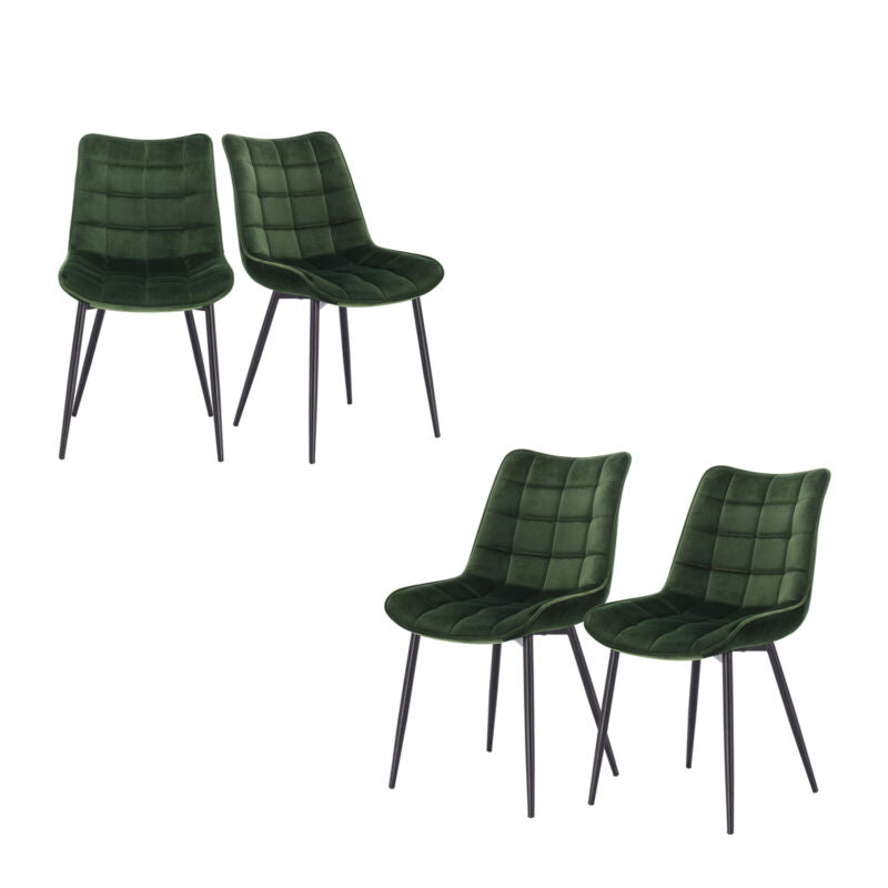 2/4/6x Dining Chairs Living Room Chairs w/ Backrest Velvet Padded Seat Cafe Pub