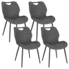 2/4/6x Dining Chairs with Backrest Faux Leather Padded Living Room Kitchen Cafe
