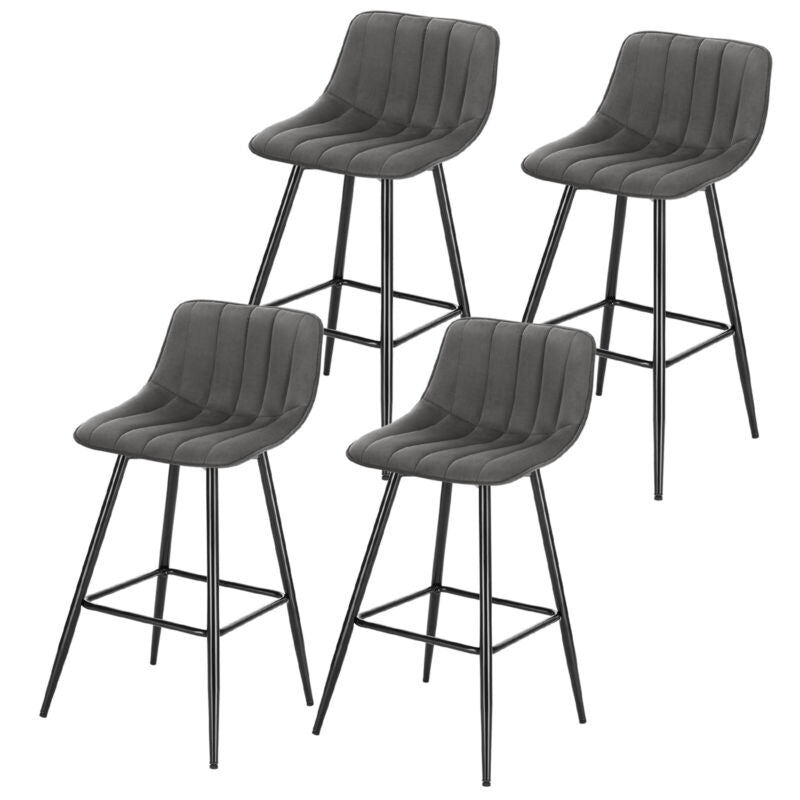 1/2/4x Bar Stool Kitchen Pub Cafe High Chair Footrest Bckrest Breakfast Barstool