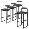 2/4x Barstools w/ Backrest Metal Legs High Counter Bar Chairs Pub Kitchen Chairs
