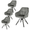 1/2/4/6x Velvet Padded Dining Chair w/ Backrest Swivel Kitchen Lounge Armchair