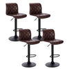 1/2/4/6x Bar Stool Faux Leather Breakfast Home Stool Swivel Gas Lift Bar Chair