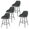 1/2/4x Bar Stool Velvet Padded High Counter Chair Backrest Barstool Pub Kitchen