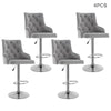 1/2x Velvet Breakfast Bar Stools Kitchen Counter Chair Lift Chrome Base Pub Rest