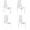 Round Tempered Glass Dining Table Set Or 2/4 PU Leather Chairs Kitchen Furniture