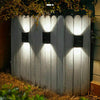 Super Bright LED Solar Powered Wall Light Door Fence Outdoor Garden Lighting UK
