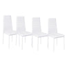 2 4 6 pcs Faux Leather Seat High Back Dinning Chairs Modern Kitchen Living Room