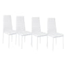 2/4/6* Dinning Chairs Set Kitchen PU Leather Padded Seat High Back Metal Legs
