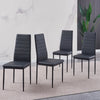 2/4/6pcs Faux Leather Velvet Fabric Dining Chairs Metal Chromed Legs Dining Room