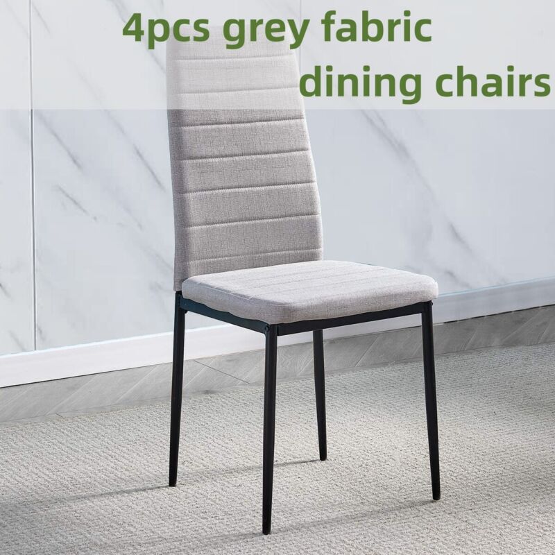 2/4/6pcs Faux Leather Velvet Fabric Dining Chairs Metal Chromed Legs Dining Room