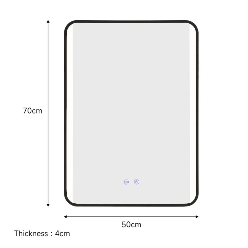 Wall Mounted IP44 LED Bathroom Mirror Modern lluminated Demister Touch Sensor