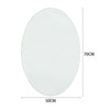 60/70cm Large Oval Wall Mounted Bathroom Mirror Makeup Dressing Mirror Frameless