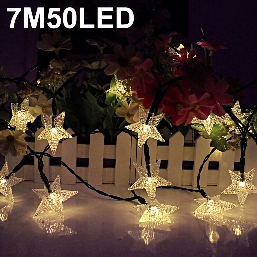 100-20LED SOLAR POWERED RETRO BULB STRING LIGHT GARDEN OUTDOOR FAIRY SUMMER LAMP