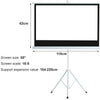 Portable Projector Screen with Tripod Stand 50/72/84/100/120in Home Cinema 16:9
