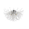 LED Ceiling Light Firework Pendant Vintage Lampshade Chandelier Crystal Droplets