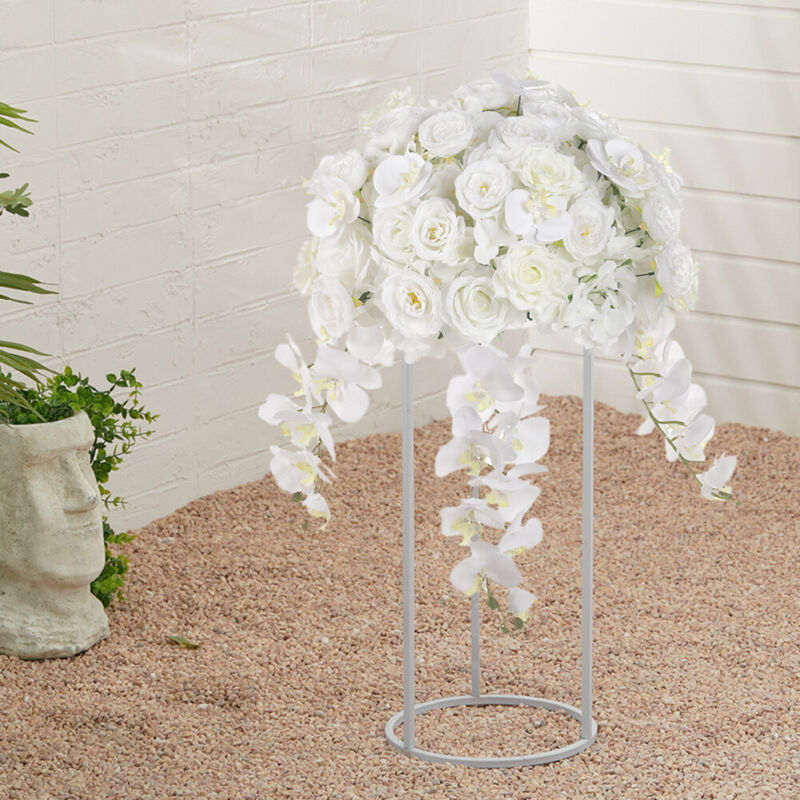 Artificial Rose Hydrangea Flowers Bouquet Leaves Balls Wedding Home Garden Decor