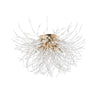 LED Ceiling Light Firework Pendant Vintage Lampshade Chandelier Crystal Droplets