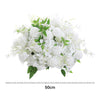 Artificial Rose Hydrangea Flowers Bouquet Leaves Balls Wedding Home Garden Decor
