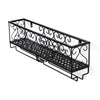 Full Metal Black Wall Mounted Gin Wine Glass Stemware Rack Display Holder