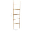 Wooden Ladder Towel Rail With 4 Hanging Shelves Holder Modern for the Bathroom