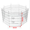 Pet Dog Pen 8 Panel Puppy Rabbit Playpen Run Crate Cage Foldable Enclosure Fence