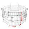 Pet Dog Pen 8 Panel Puppy Rabbit Playpen Run Crate Cage Foldable Enclosure Fence