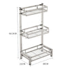 Stainless Steel 2/3 Tiers Jar Spice Organizer Rack Counter Storage Shelf w/ Hook