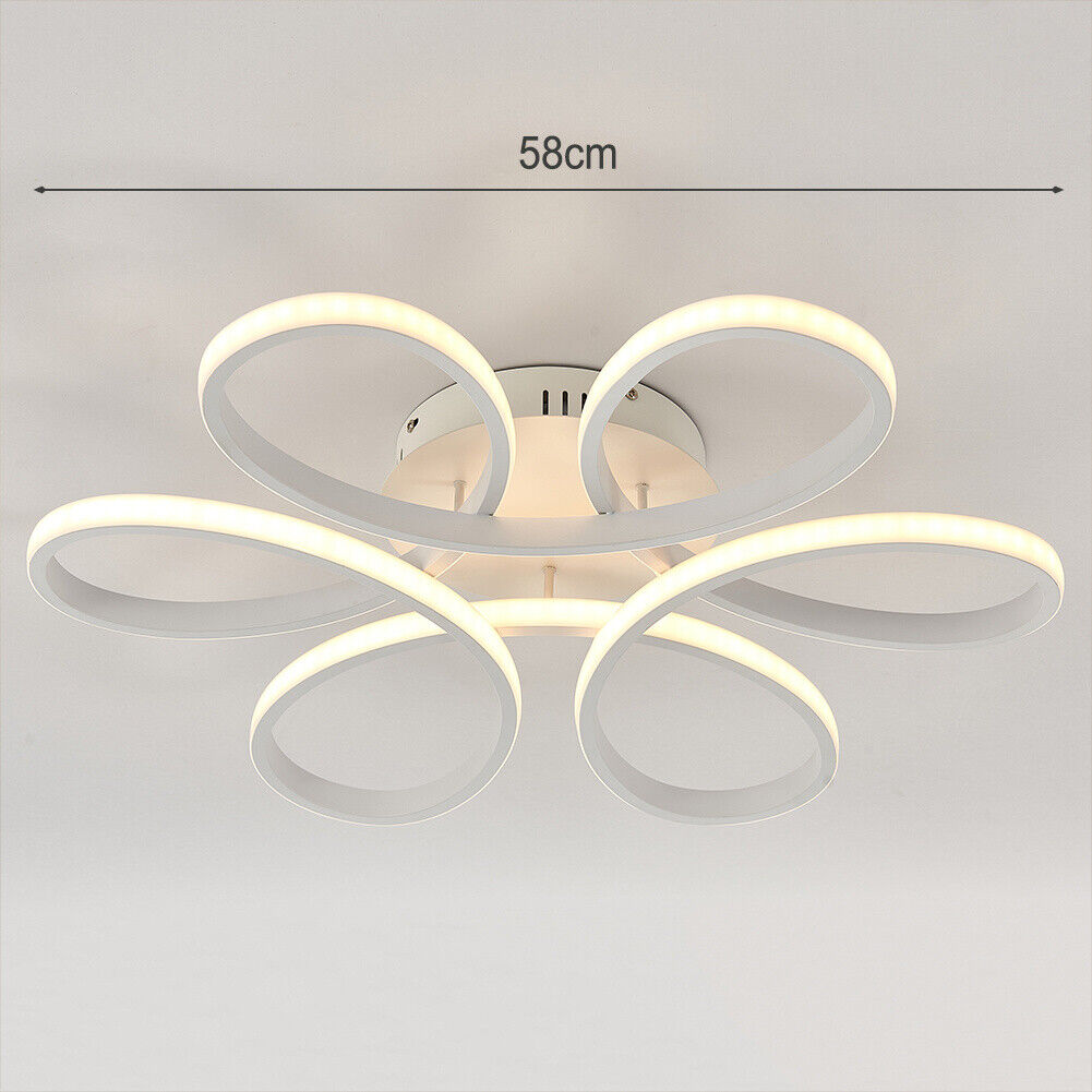 Aluminum LED Ceiling Lamp Ring Light Chandelier Lights Fixture Living Bedroom