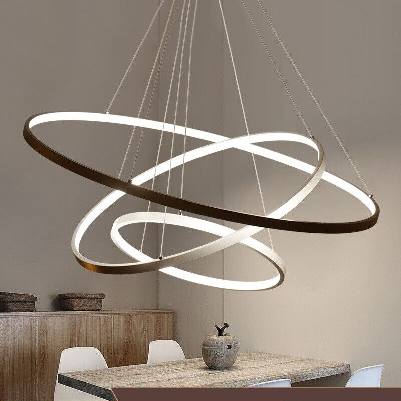LED Pendant Light Ring Adjustable Lamp Ceiling Lights Decor Lighting Variable