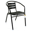 Aluminium Chrome Bistro Table Square Round Stacking Chair Cafe Outdoor Furniture