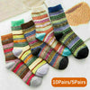 5-10 Pairs Ladies Thermal Boot Socks Thick Heat Hiking Winter Warm Nordic Style