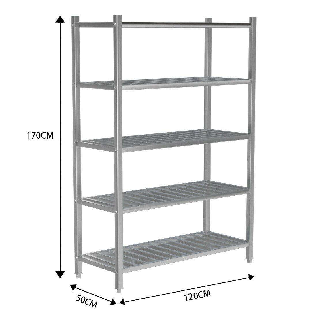 Stainless Steel Kitchen Shelf 90/150/180cm Commercial Shelving Unit Storage Rack