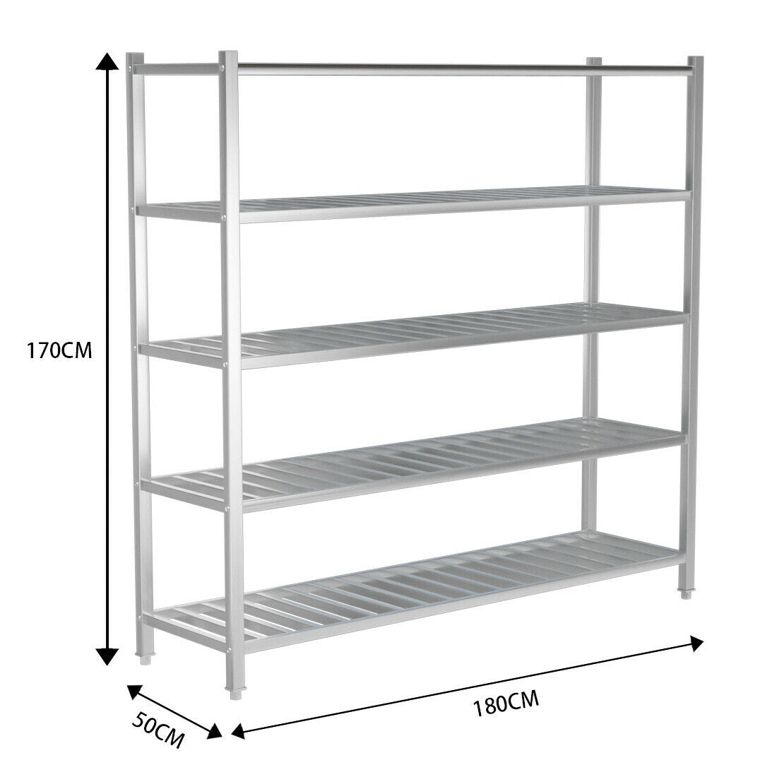 Stainless Steel Kitchen Shelf 90/150/180cm Commercial Shelving Unit Storage Rack