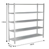 Stainless Steel Kitchen Shelf 90/150/180cm Commercial Shelving Unit Storage Rack