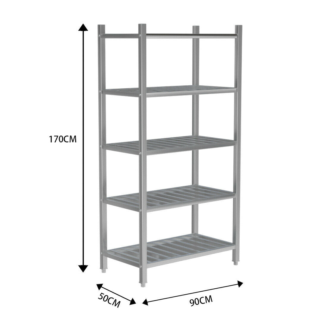 Stainless Steel Kitchen Shelf 90/150/180cm Commercial Shelving Unit Storage Rack