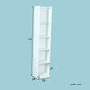 Corner Home Storage Cabinet Display Bookcase Bookshelf w/ Drawers Shelving White