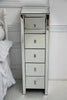 Mirrored Furniture Glass Bedside Cabinet Table With Drawer Bedroom New