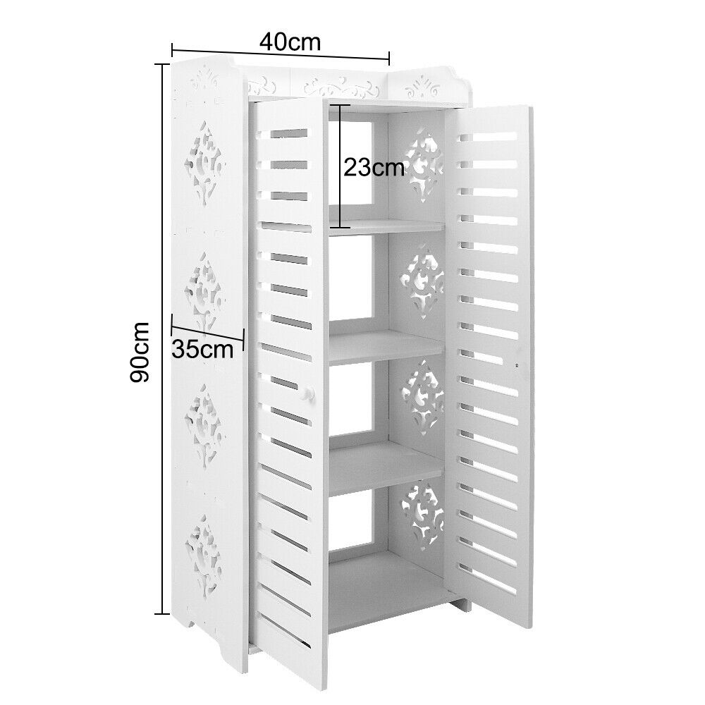 4 Tier Unit Shoe Rack Storage Shelf Cabinet Organiser Footwear Wood Shelf Stand