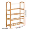 3/4/5 Tier Bamboo Shoe Rack Organiser Wooden Storage Shelves Stand Shelf Unit UK
