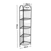 Free Standing Corner Storage Shelf Rack Metal Kitchen Bathroom Organizer Stand