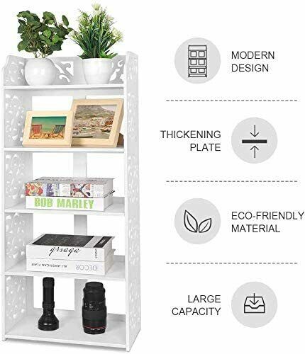 5 Tier Shoes Storage Cabinet White Organiser Shelf Footwear Rack Stand Unit UK