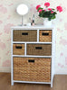 Large White Basket Storage Unit,Wicker Drawers,Hallway, Kitchen,Bathroom storage