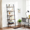 4 / 5 Tier Bookcase Ladder Shelf Unit Wall Rack Shelf Storage Shelving Bookshelf