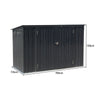6/7FT XLarge Garden Lockable Storage Bike Tool Shed Box Outdoor Garbage Bin Shed