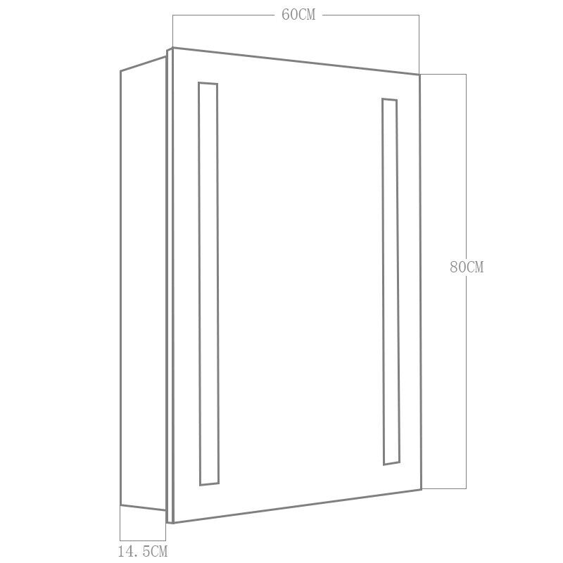LED Bathroom Illuminated Mirror Lighted Cabinet Demister Sensor Shaver Touch UK
