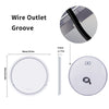 Round Bathroom Mirror with RGB Backlit Stepless Colors Adjustable Circle Beauty