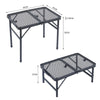 Ajustable Camping Table Portable Outdoor Trip BBQ Tall Metal Desk Garden Foldabl