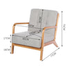 Modern Upholstered Armchair Living Guest Room Lounge Padded Seat Sofa Couch Home