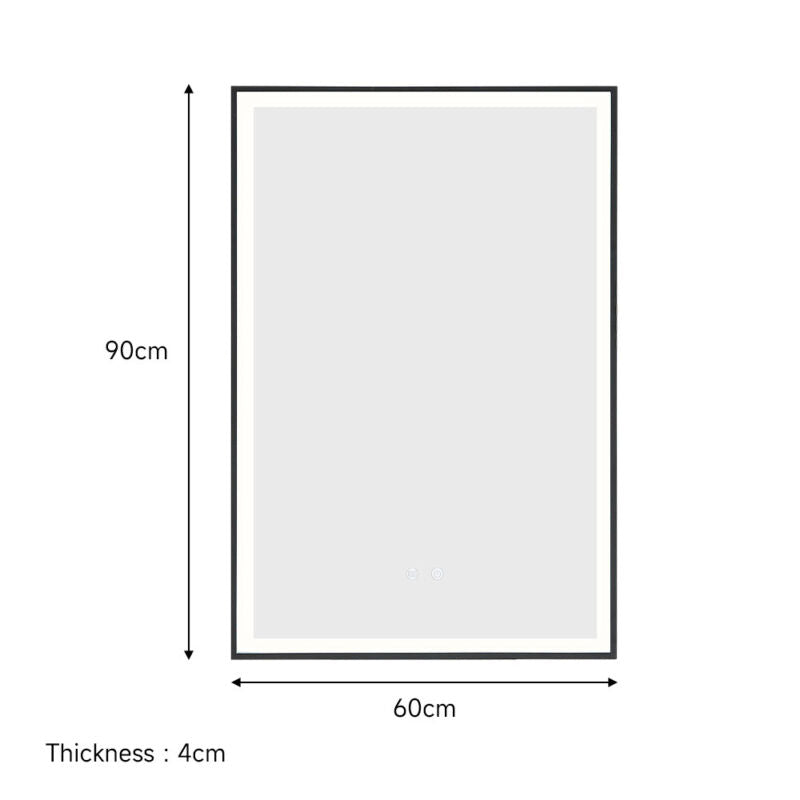 Wall Mounted IP44 LED Bathroom Mirror Modern lluminated Demister Touch Sensor
